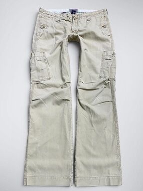 Vtg Polo Jeans Ralph Lauren Low-Mid Khaki Cargo Pants